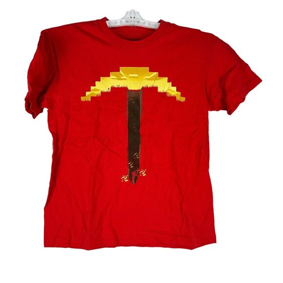 Mojang Minecraft Youth Boys Short Sleeved T-Shirt Size M Red - Picture 1 of 3